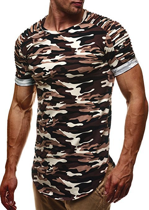 Premium camouflage t-shirt for men with unique ribbed details Lune London