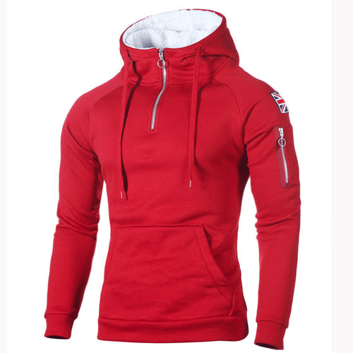 Men's hoodie with practical zipper and soft material interior Lune London