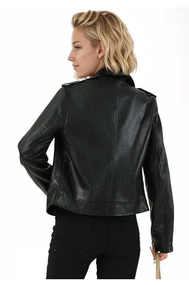 Lune London | PU leather zipper jacket