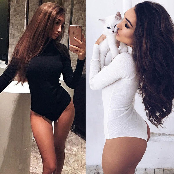Ladies High Neck Long Sleeve Body Lune London