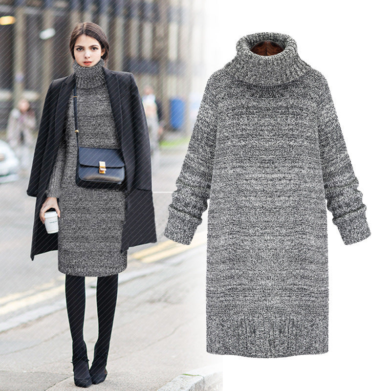 Knit sweater for women with high collar and relaxed oversized fit Lune London
