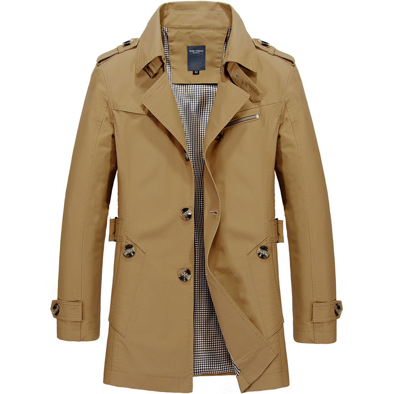 Casual trench coat for men with practical pockets and modern design Lune London
