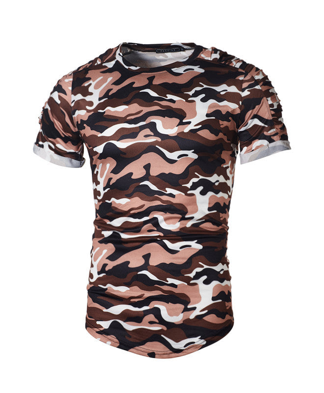 Premium camouflage t-shirt for men with unique ribbed details Lune London