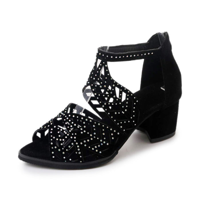 Elegant ladies sandals with glamorous rhinestone detail and trendy strap design Lune London