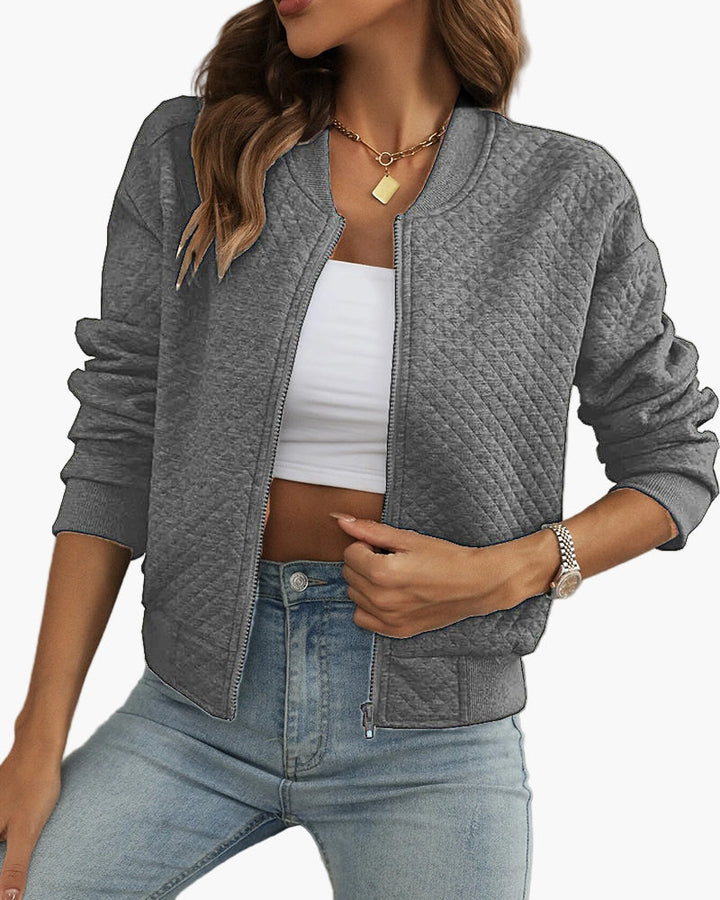Lune London | Modern quilted bomber jacket casual transition jacket