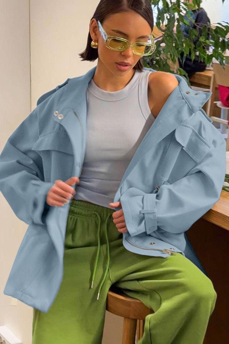 Lune London | Neck Cinched Waist Cotton Jacket
