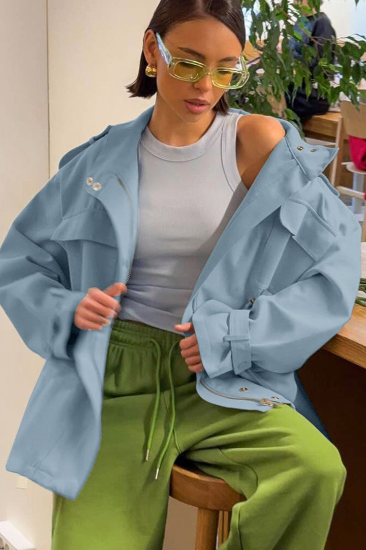 Lune London | Neck Cinched Waist Cotton Jacket