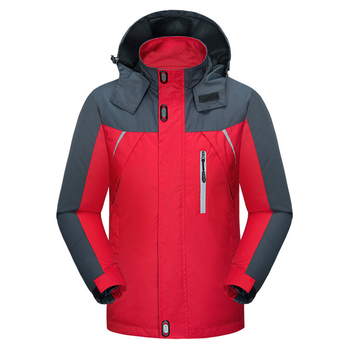 Men's insulated outdoor jacket with adjustable hood collar and waterproof material Lune London