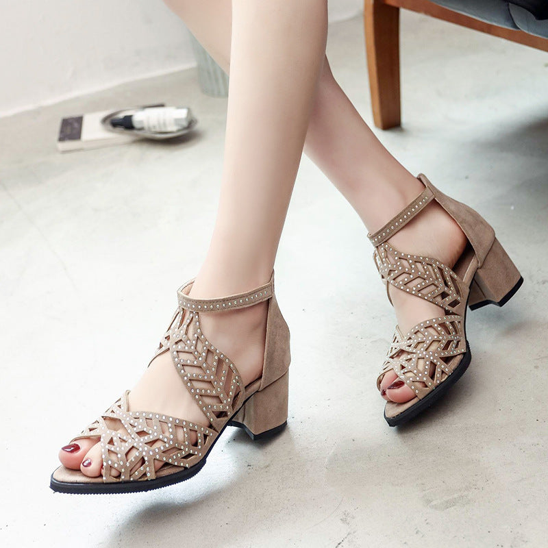 Elegant ladies sandals with glamorous rhinestone detail and trendy strap design Lune London