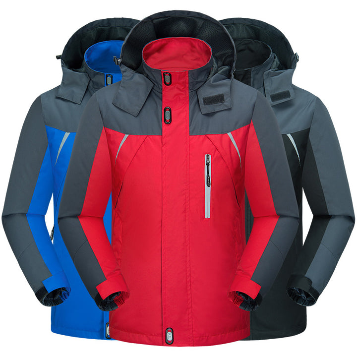 Men's insulated outdoor jacket with adjustable hood collar and waterproof material Lune London