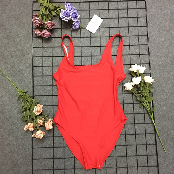 Chic and stylish one-piece sporty swimsuit for women