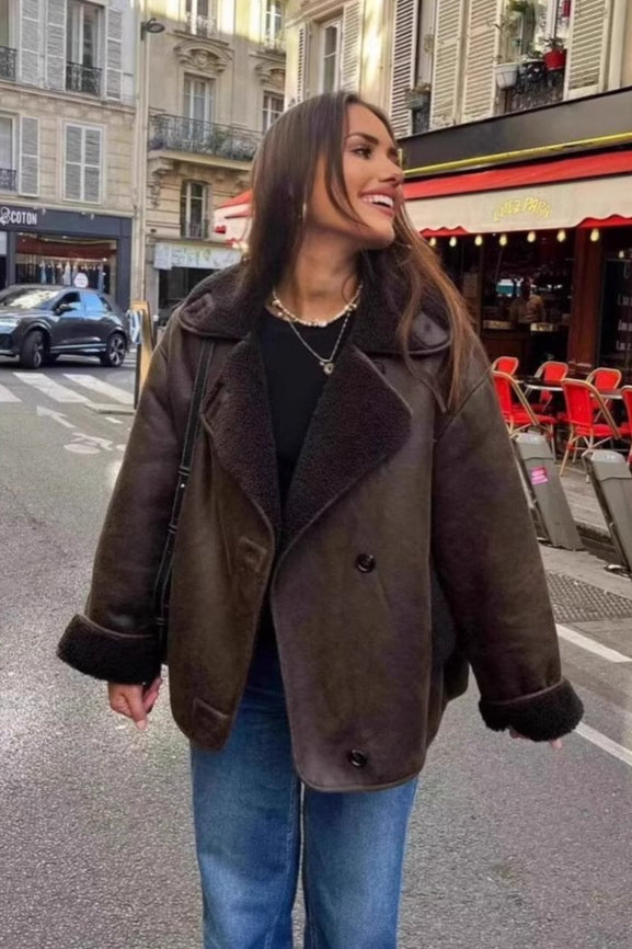Lune London | Lambskin lined loose jacket