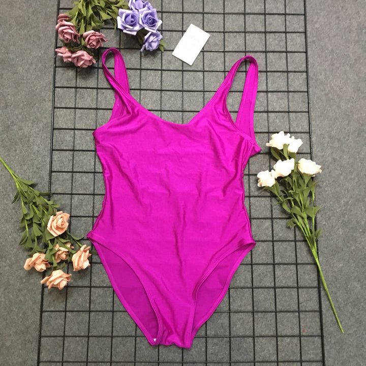 Chic and stylish one-piece sporty swimsuit for women