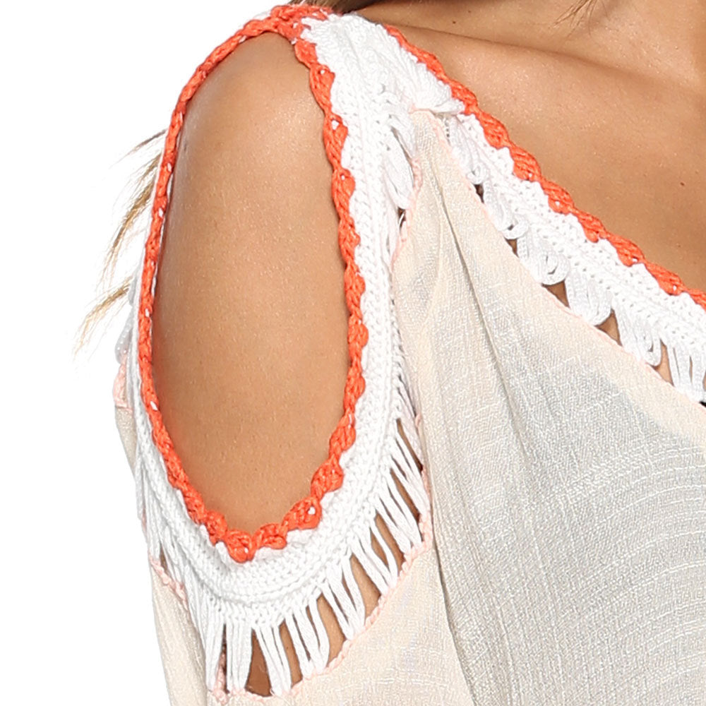 Women Elegant Embroidered Beach Dress Cover-Up Lune London