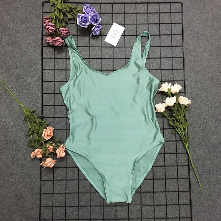 Chic and stylish one-piece sporty swimsuit for women