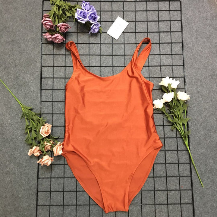 Chic and stylish one-piece sporty swimsuit for women