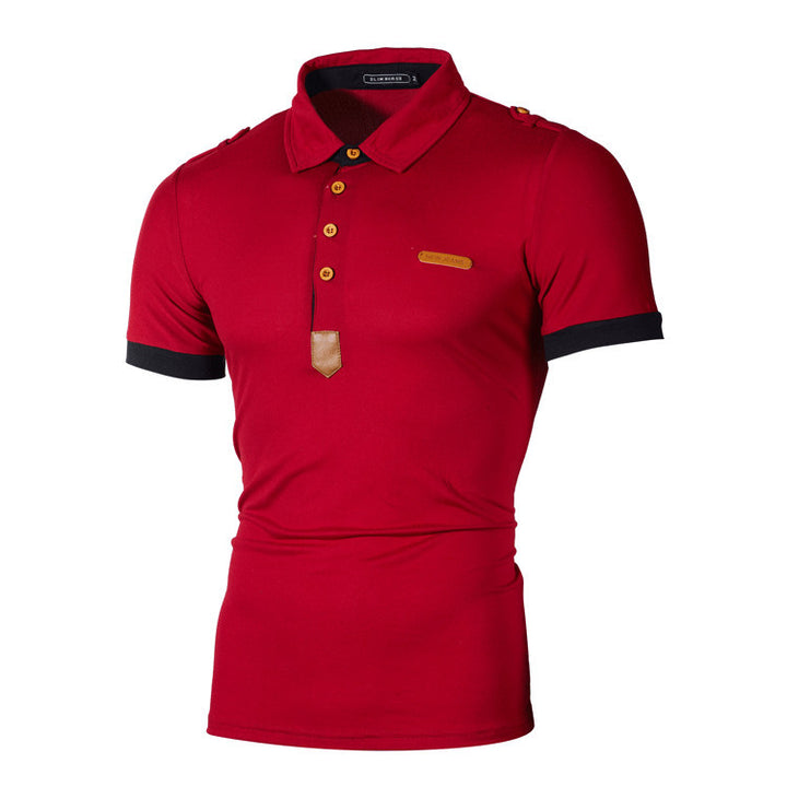 Men's Short Sleeve Polo with a Unique Collar Design Lune London
