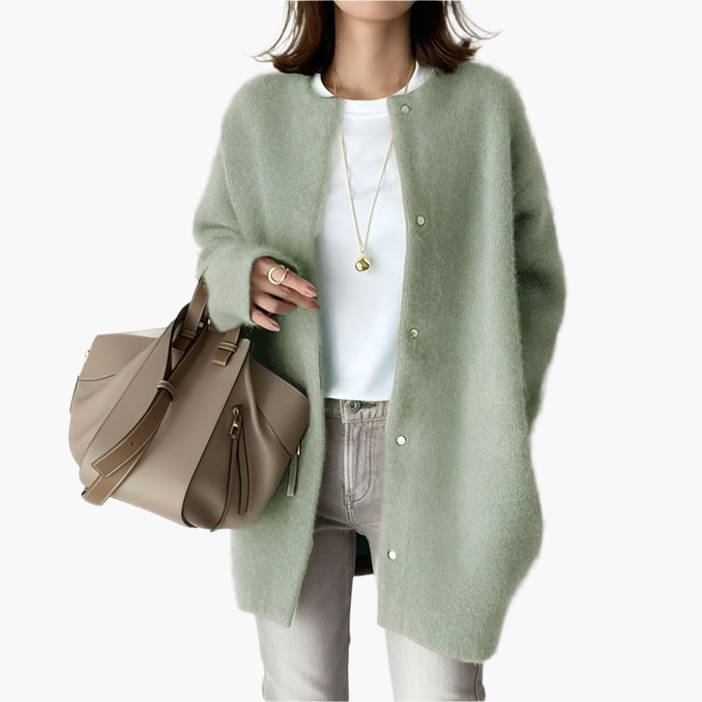 Lune London | Oversized knitted cardigan - Fashionable casual cardigan for everyday and office