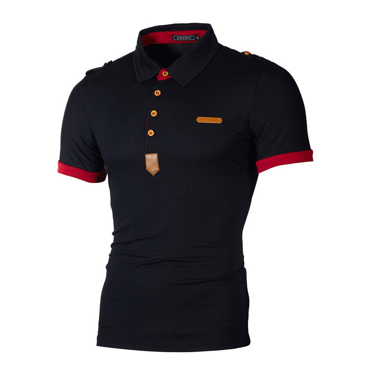 Men's Short Sleeve Polo with a Unique Collar Design Lune London