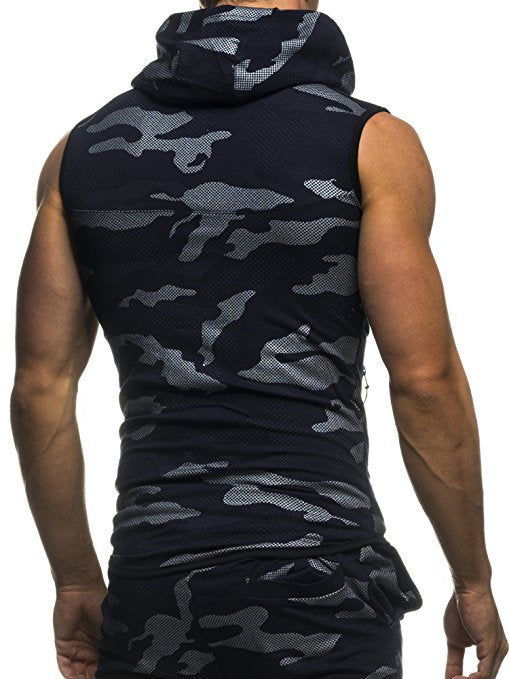 Men's Hooded Jumpsuit in Fashionable Camouflage Design Lune London
