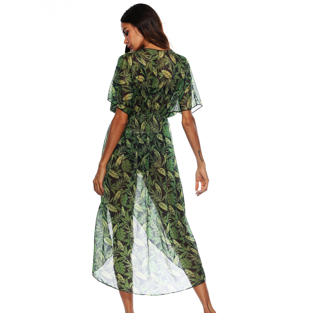 Lune London Transparent Floral Print Beach Dress for Women