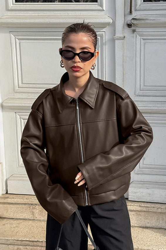 Lune London | Brown Leather Motorcycle Jacket