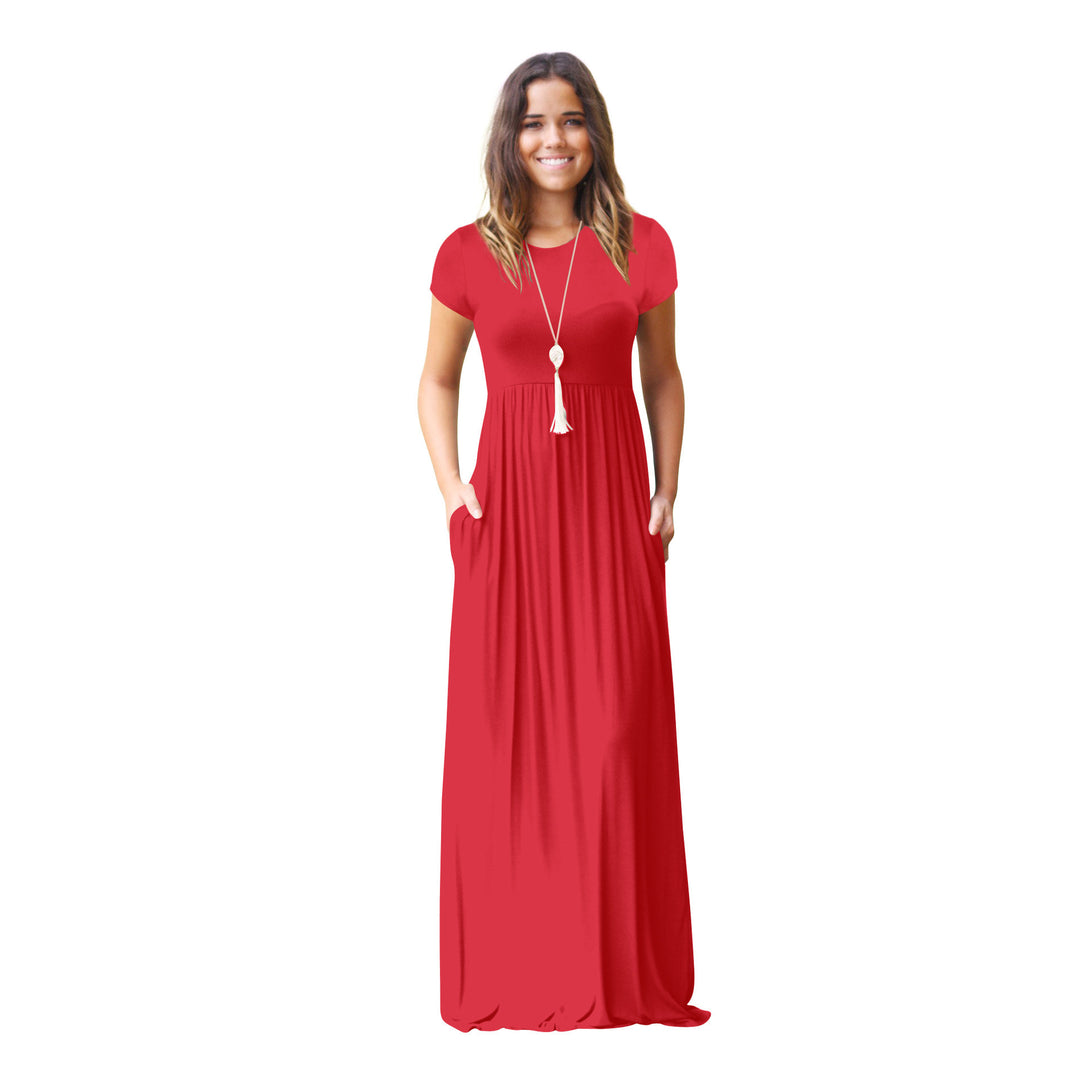 Robe maxi femme avec poches pratiques et coupe fluide à la mode Chic & Stil
