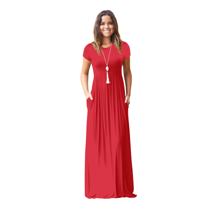 Robe maxi femme avec poches pratiques et coupe fluide à la mode Chic & Stil