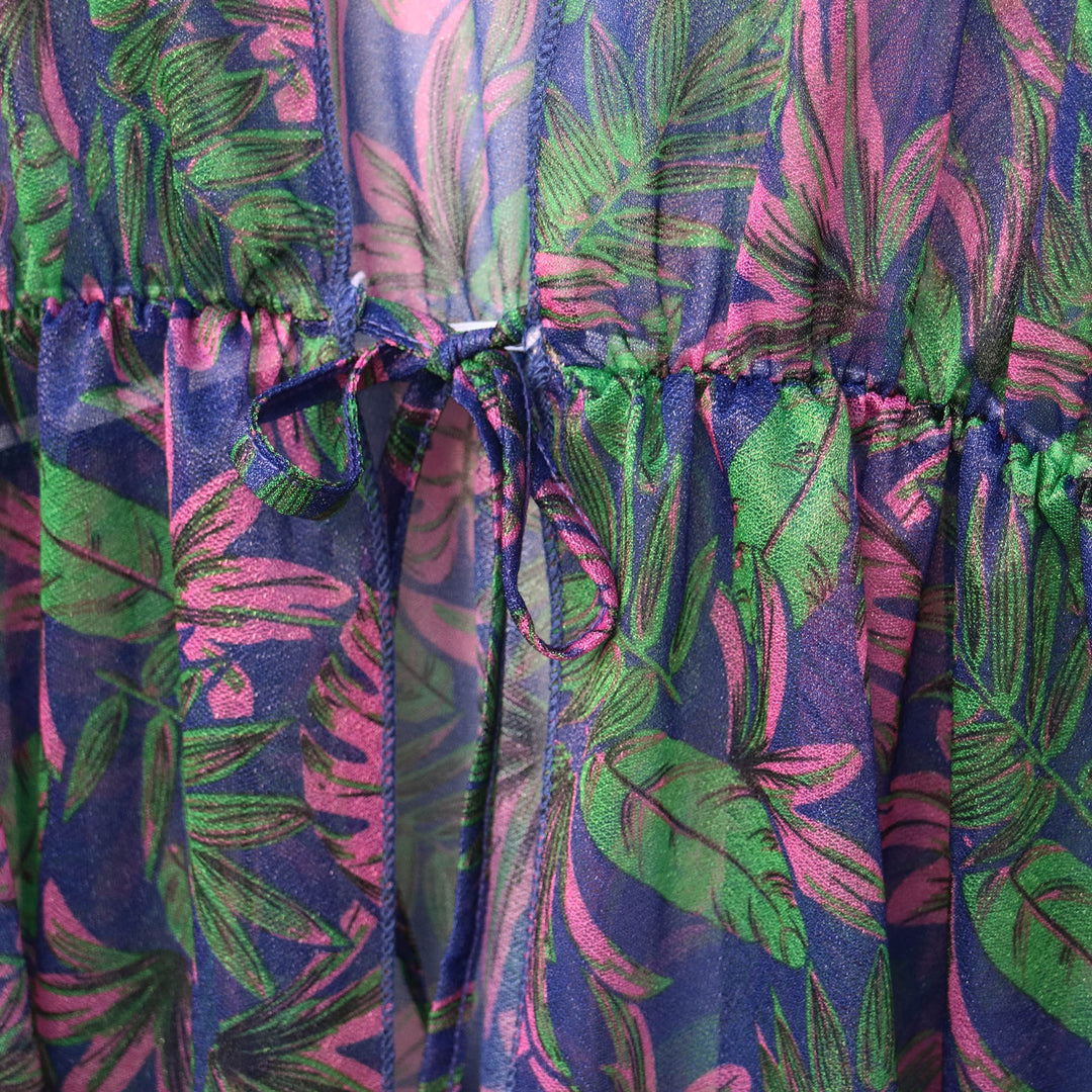 Lune London Transparent Floral Print Beach Dress for Women