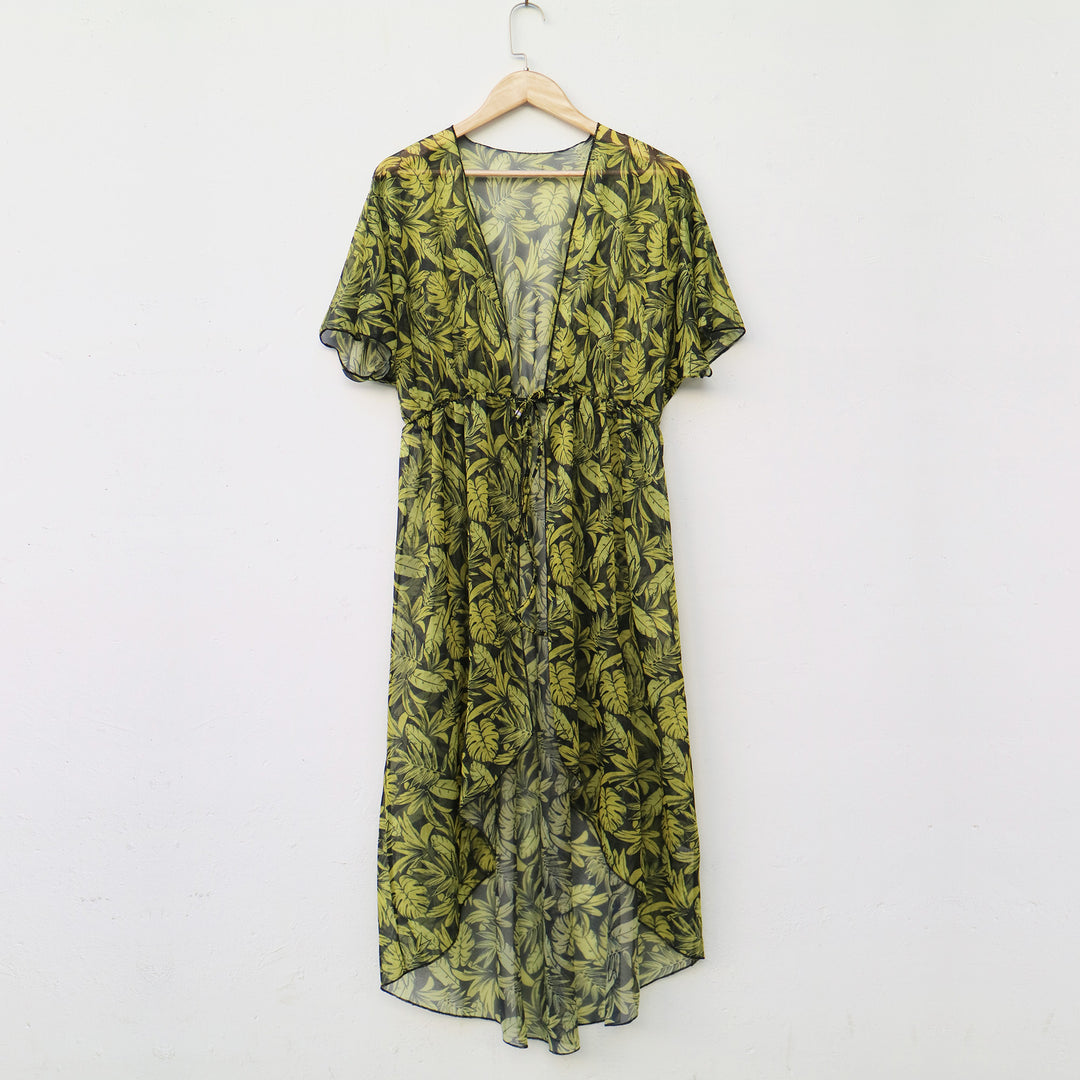Lune London Transparent Floral Print Beach Dress for Women