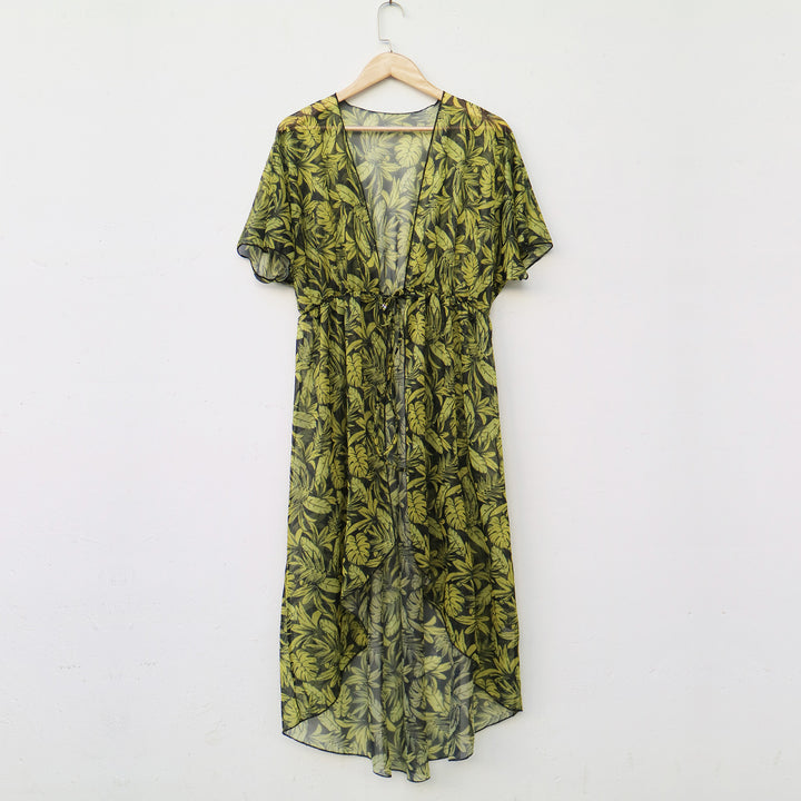 Lune London Transparent Floral Print Beach Dress for Women