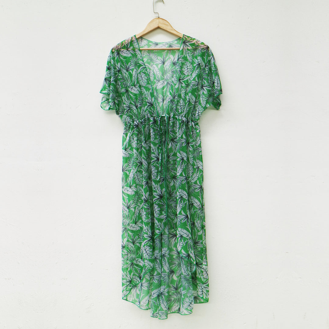 Lune London Transparent Floral Print Beach Dress for Women