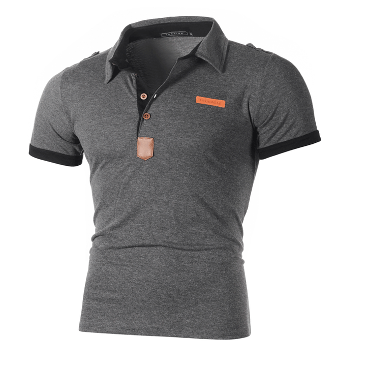 Men's Short Sleeve Polo with a Unique Collar Design Lune London
