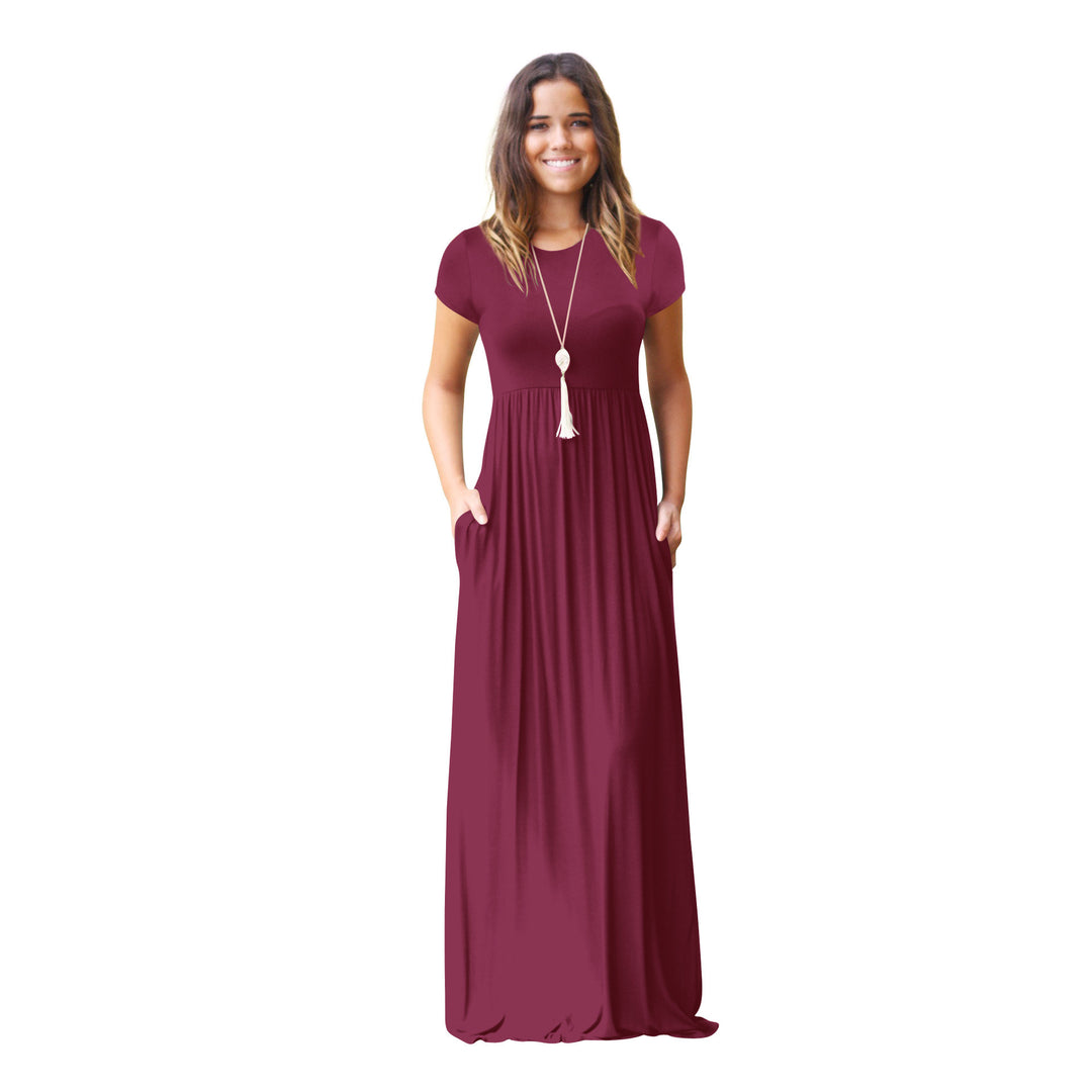 Robe maxi femme avec poches pratiques et coupe fluide à la mode Chic & Stil