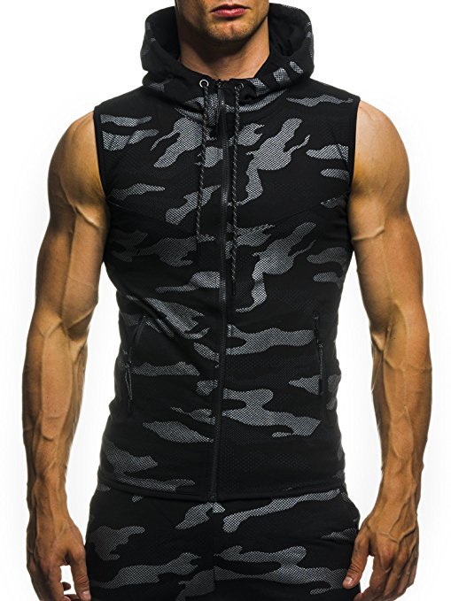 Men's Hooded Jumpsuit in Fashionable Camouflage Design Lune London