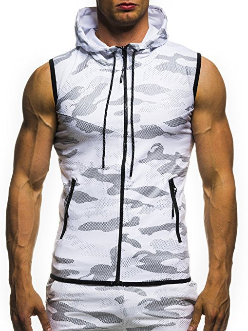 Men's Hooded Jumpsuit in Fashionable Camouflage Design Lune London