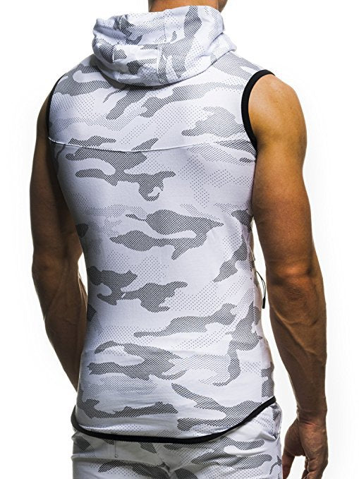 Men's Hooded Jumpsuit in Fashionable Camouflage Design Lune London