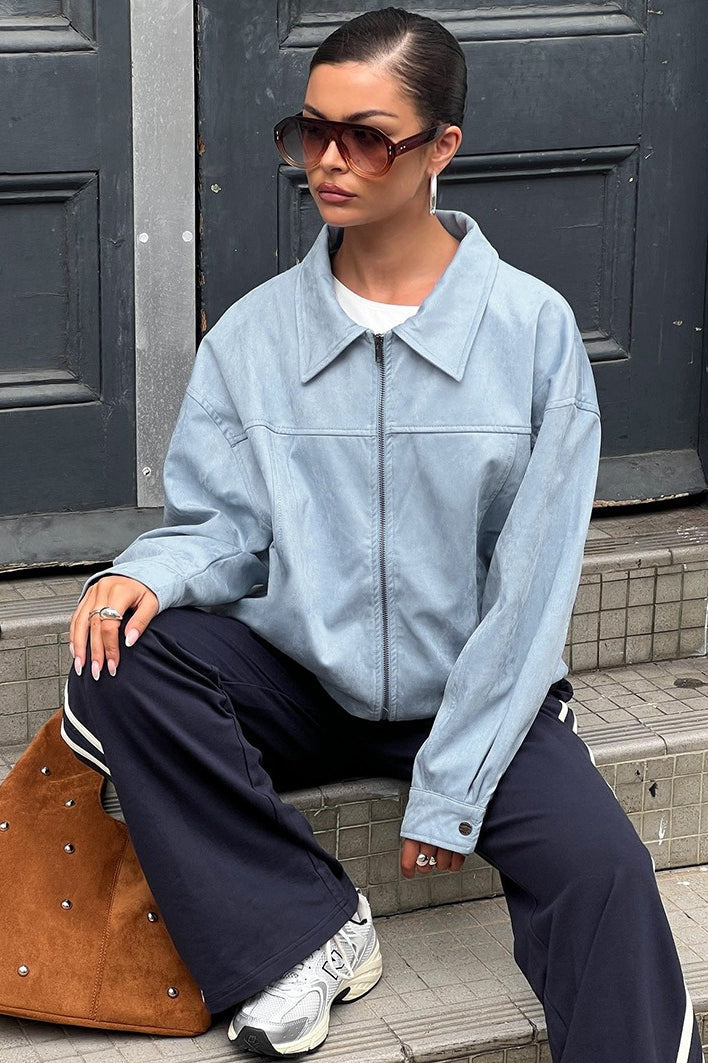 Lune London | Blue Suede Jacket