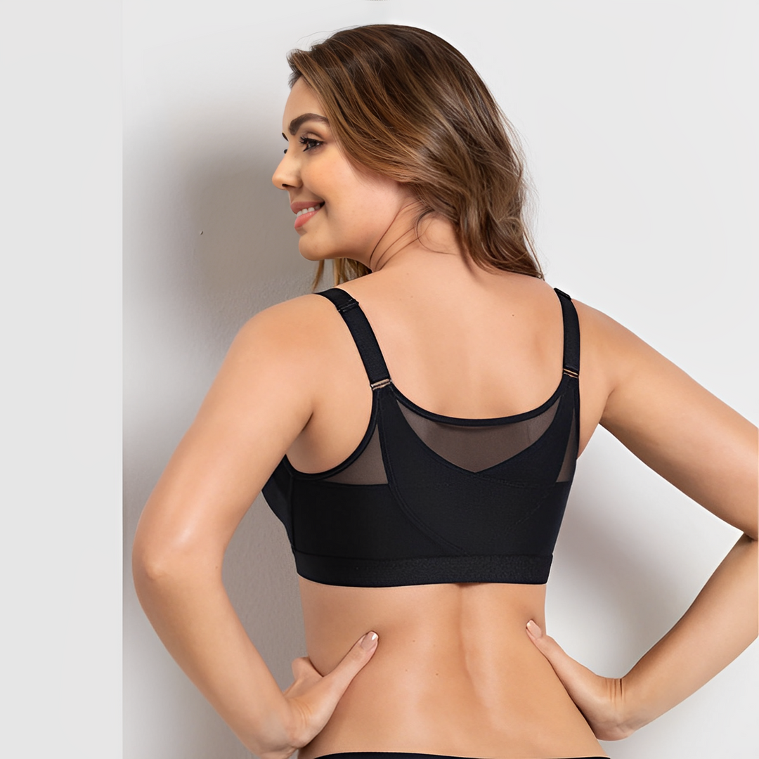 Chic Und Stil | Women's Posture Correcting Bra Black 2-In-1