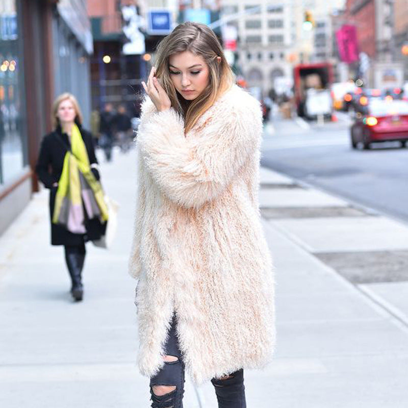 Oversized faux fur coat for women Lune London