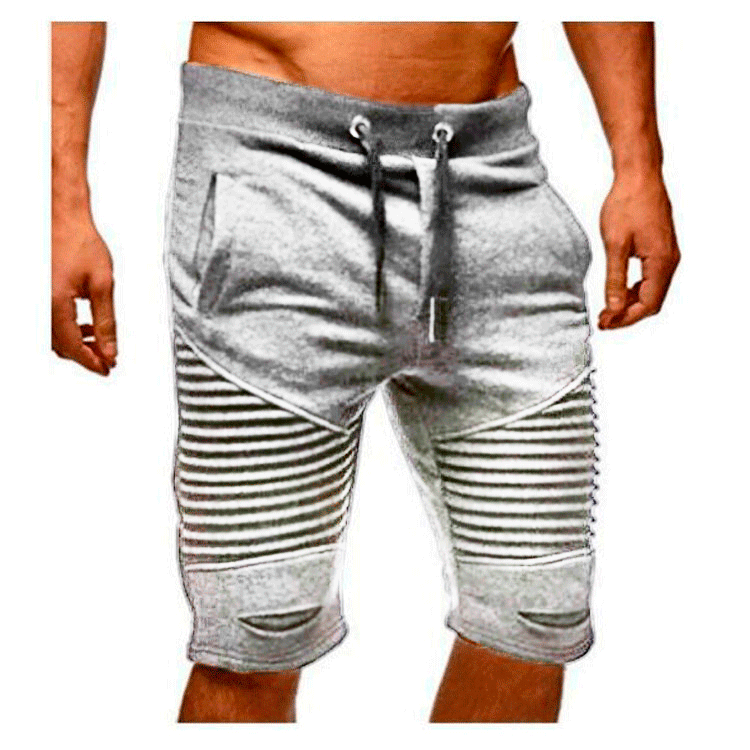 Men's sports shorts with a modern striped design and an elastic waistband Lune London