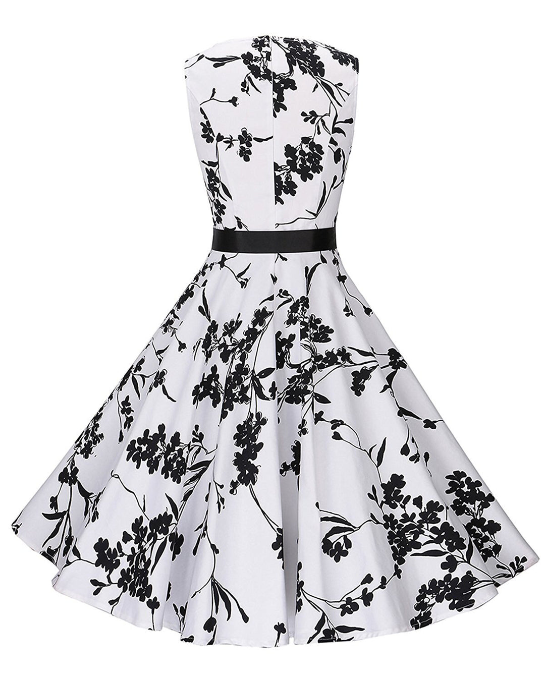 Robe vintage swing pour femme avec motif floral et silhouette ajustée Chic & Stil