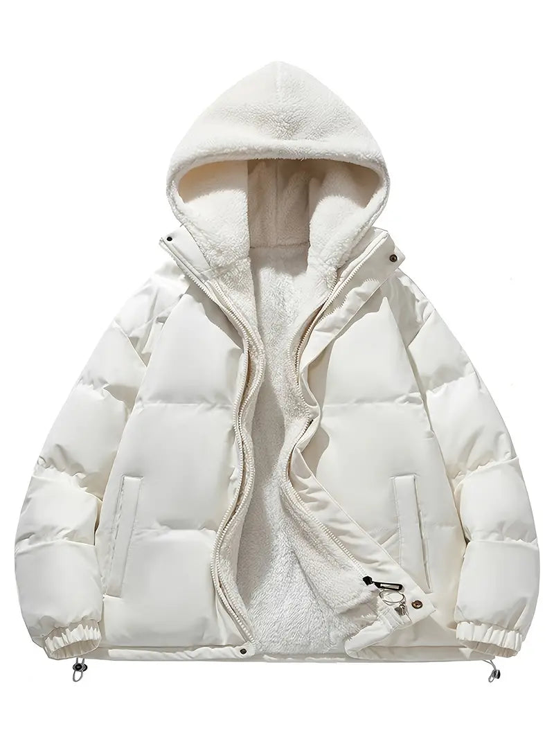 Lune London | Winter fleece jacket with hood - Stylish and warm for winter