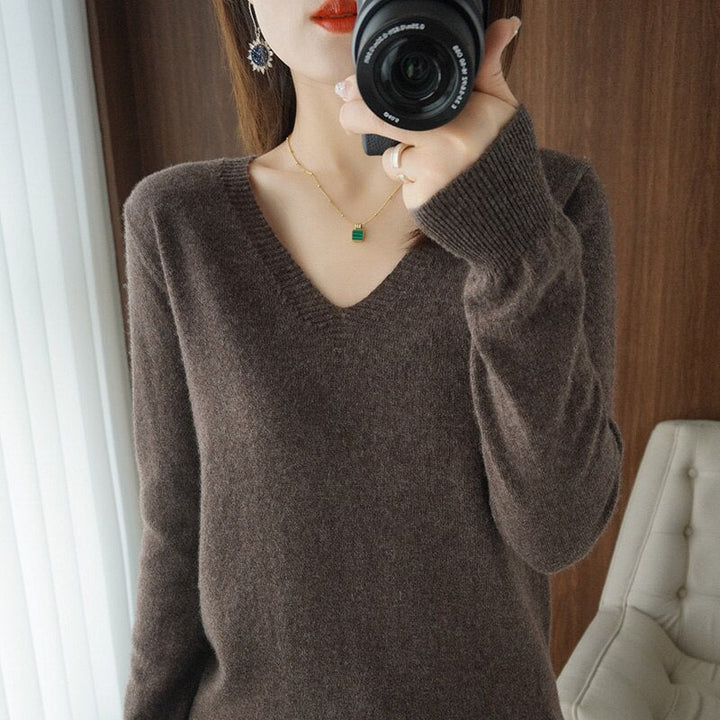 Chic Und Stil | V-Neck Made Of Cashmere