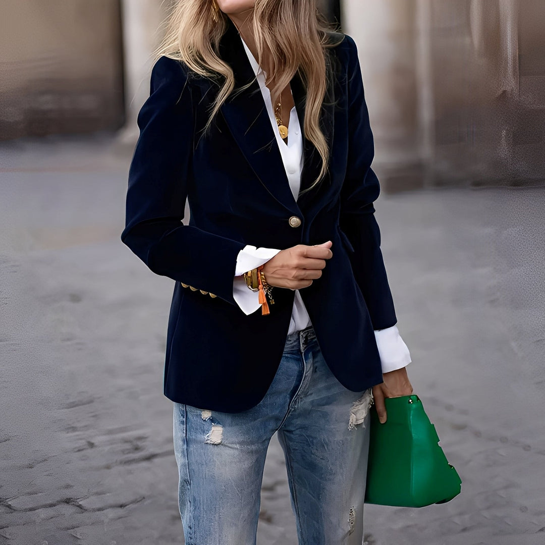 Lune London | Elegant Slim Velvet Blazer for Women