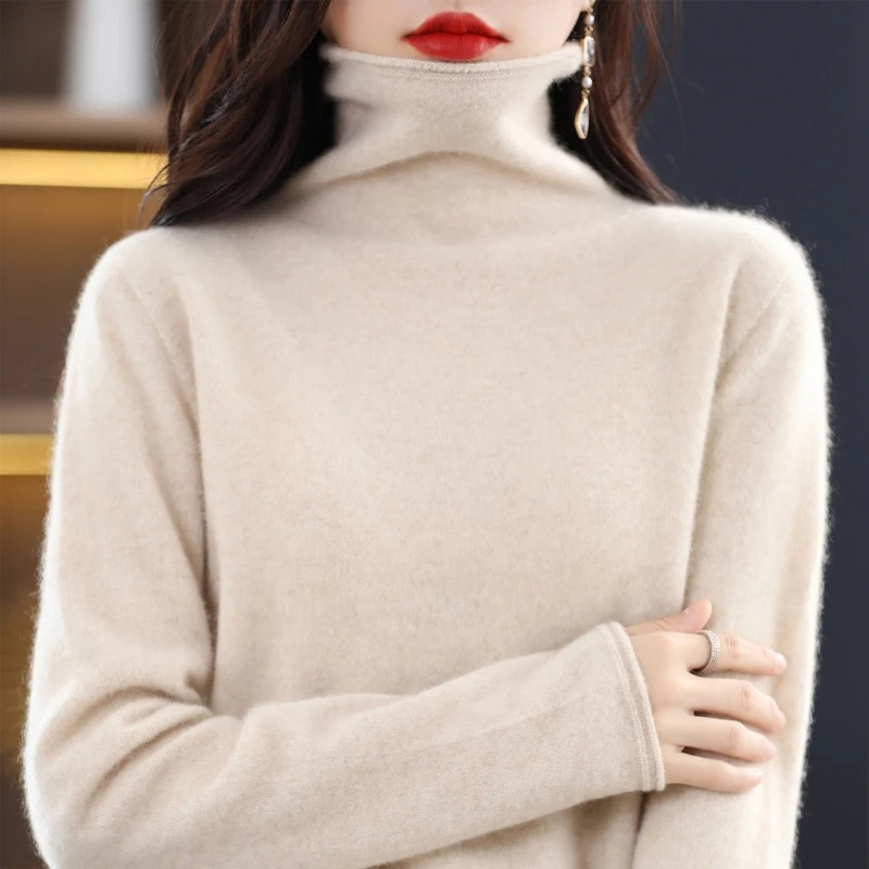 Lune London | Luxe Cashmere Pullover Women Soft Roll Neck Sweater Warm & Stylish