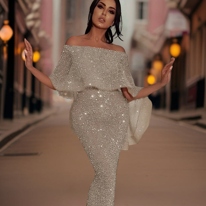 Lune London | Off-Shoulder-Dress with Ruffles