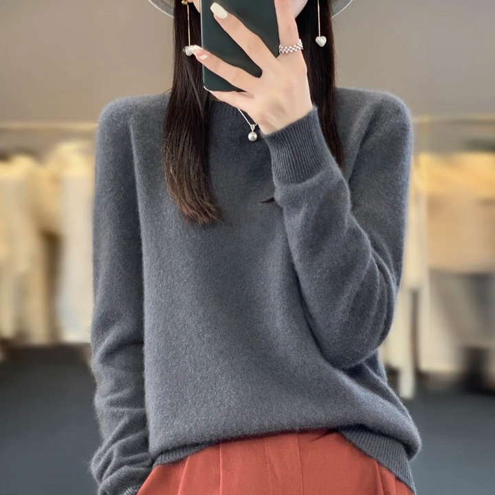 Lune London | Cashmere Pullover Women Stylish Round Neck, Soft & Comfortable