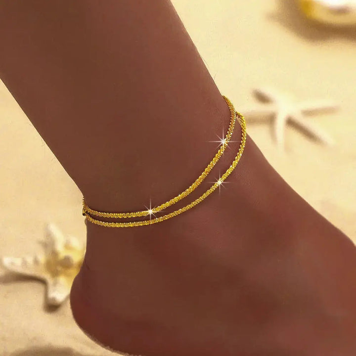 Lune London | Chic Silver/Gold Double Ankle Bracelet