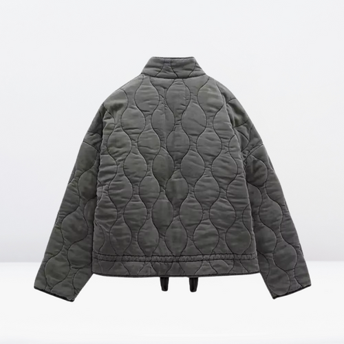Lune London | Women's Quilted Jacket with Drawstring & Zipper